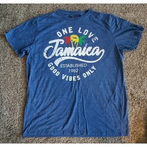 Surf Classic Jamaica One Love Good Vibes Only 62 Blue T-Shirt XL